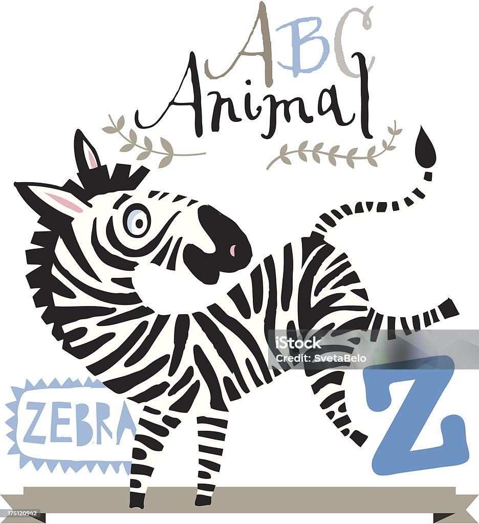 ABC zebra - arte vettoriale royalty-free di Africa