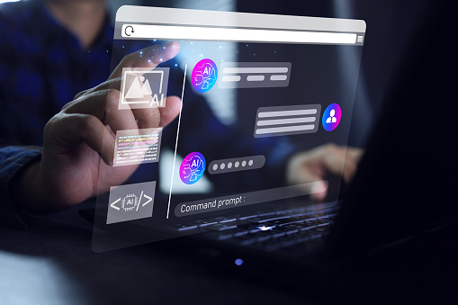 Command Module Ai Engineer Input Ai Command Prompt Stock Photo - Download Image Now ...