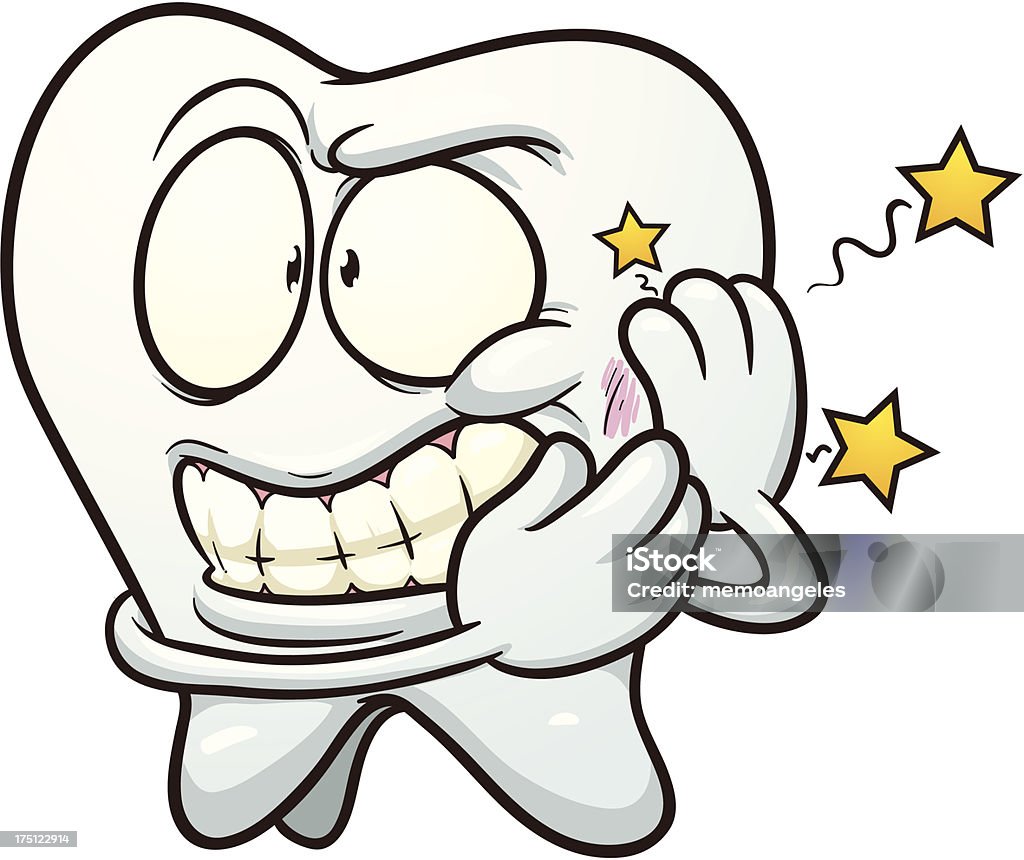 Cartoon toothache Cartoon Toothache. Vector clip art illustration with simple gradients. All in a single layer. Cartoon stock vector