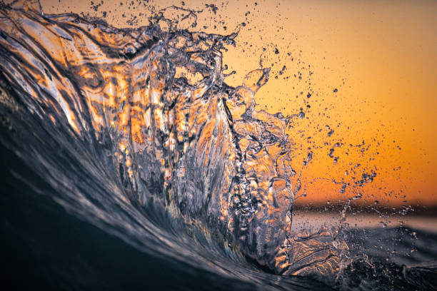 istock Ocean wave energy colliding forming an abstract fan of textured water 1751229552