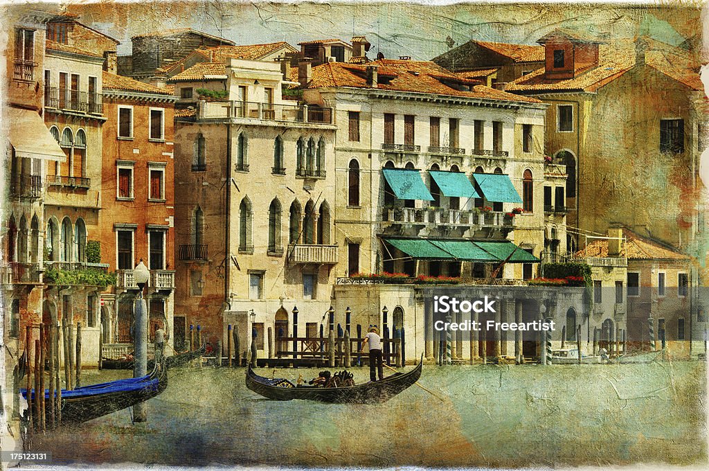 Romantik in Venedig - Lizenzfrei Ölfarbe Stock-Foto