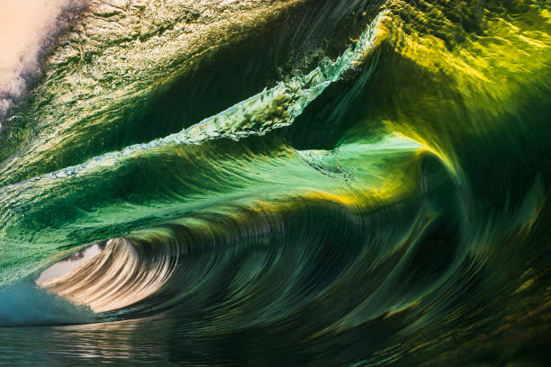 istock Powerful close up to ocean wave energy breaking over shallow reef in golden light 1751233310
