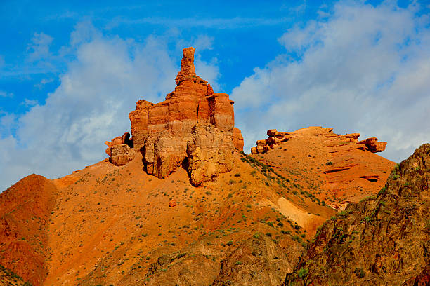 kazakistan, charyn - canyon plateau large majestic foto e immagini stock