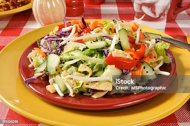 Chinese Chop Salad Stock Photo - Download Image Now - Bean Sprout, Chinese Food, Close-up