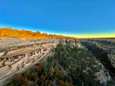 Cliff Dwellings at Sunset, Mesa Verde National Park, Colorado