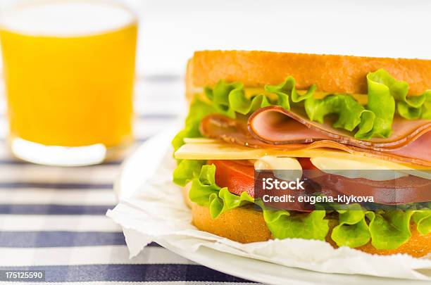 Cheese And Ham Sandwich Stock Photo - Download Image Now - Backgrounds, Bread, Breakfast