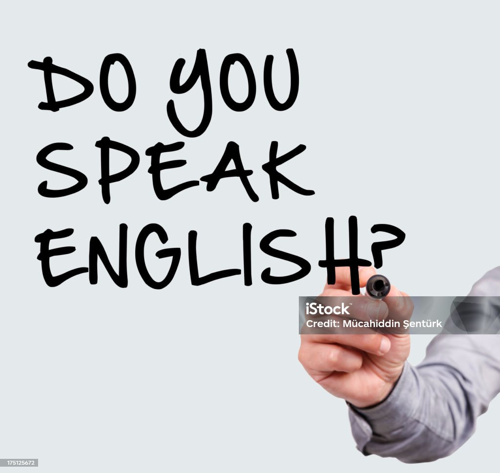 Escrevendo fazer você falar inglês - Foto de stock de Aprender royalty-free