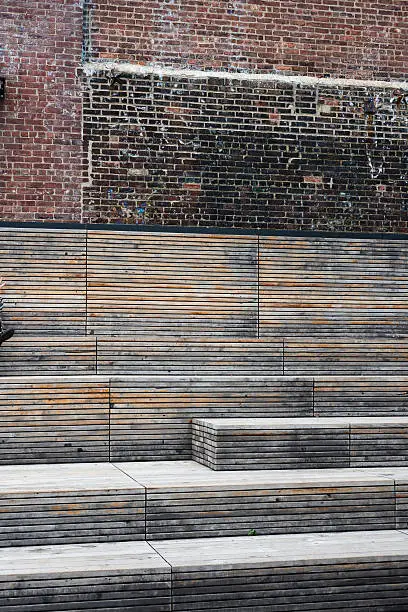 Photo of Close up of Wood and Brick Texture