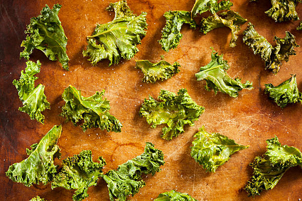 istock Homemade Organic Green Kale Chips 175127809