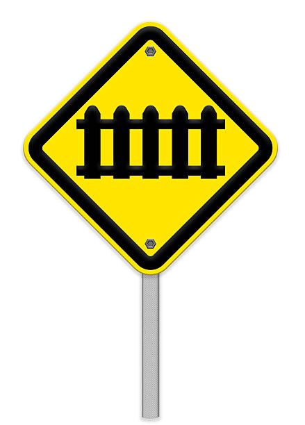 istock level crossing' sign, isolated on a pure white background 175128952