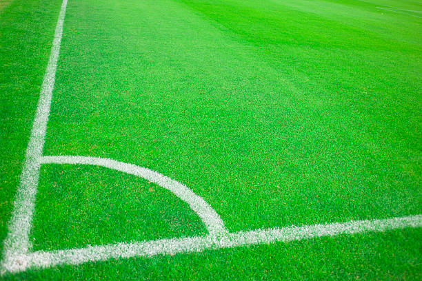 istock Soccer Field at a Soccer Match with Corner Kick 175129379
