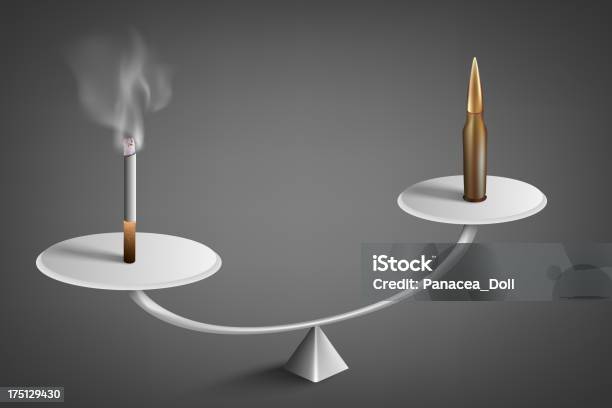 Cigarette Et Balle Vecteurs libres de droits et plus d'images vectorielles de Antihygiénique - Antihygiénique, Anémie pernicieuse, Armement