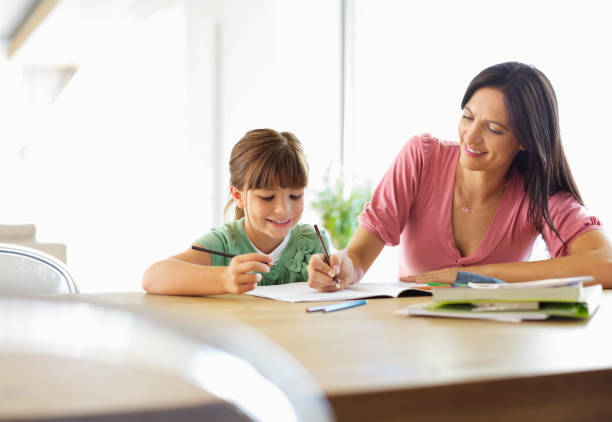 istock Mother helping daughter with homework 175139968
