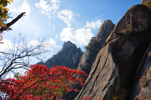 Landscape view of Mount Mudeungsan in Gwangju, South Korea.