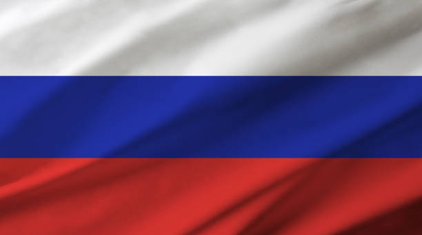 istock Russian flag background with waving fabric texture 1751541940