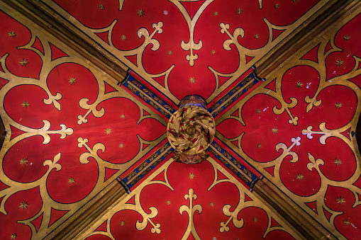 Keystone, ceiling of the Sacra Capilla del Salvador, Ubeda, Andalusia
