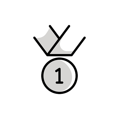 First Place Medal Line Icon Design with Editable Stroke. Suitable for Web Page, Mobile App, UI, UX and GUI design.