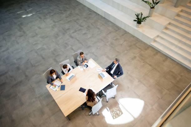 istock Aerial view at young startup team working in the office 1751565714