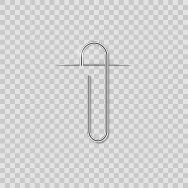 クリップセット。リアルなペーパークリップアタッチ。影付きオフィスメタルバインダー - clip repairing connection metal点のイラスト素材／クリップアート素材／マンガ素材／アイコン素材