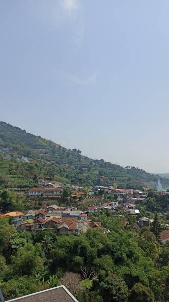 Very beautiful hill view on Puncak Bogor at West Java in Indonesia