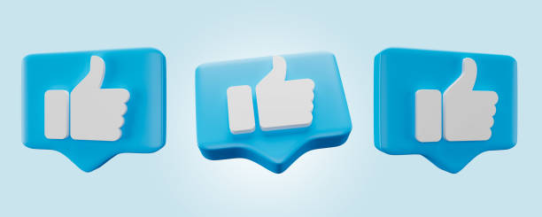 istock Blue like bubble thumbs up social media sign or notification button 3d render. 1751617144