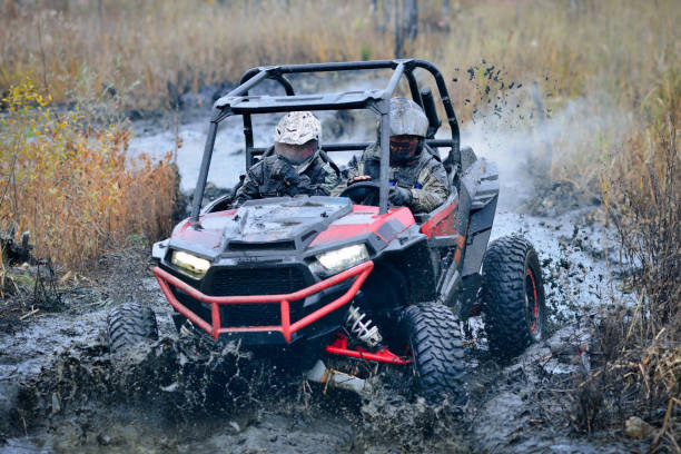 istock Offroad vehicle racing. ATV, buggy, quad, UTV, 4x4. Mud splash 1751627682