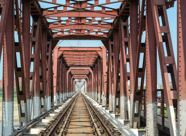 istock Old railway steel bridge in Agra, India 1751664928