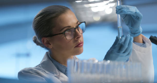 istock Science, pharmaceutical sample and a woman in a laboratory as a doctor to develop a cure through innovation. Medical, research or solution with a young scientist working in a lab for breakthrough 1751681710