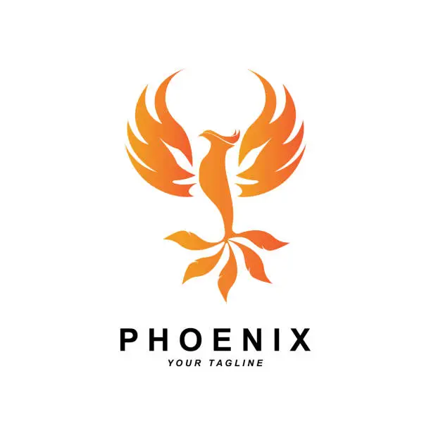 Vector illustration of Phoenix logo icon, vector illustration, template design, brand company