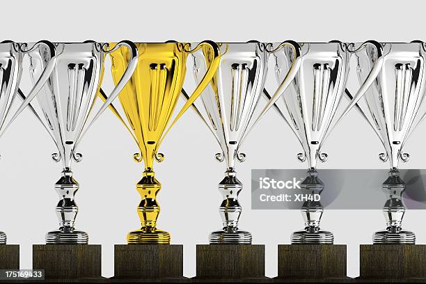 Trophies Stock Photo - Download Image Now - Award, Award Ribbon, Blue