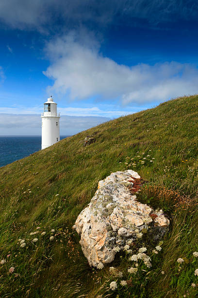 istock rock on the cliffs at Trevose Head Lighthouse 175169462