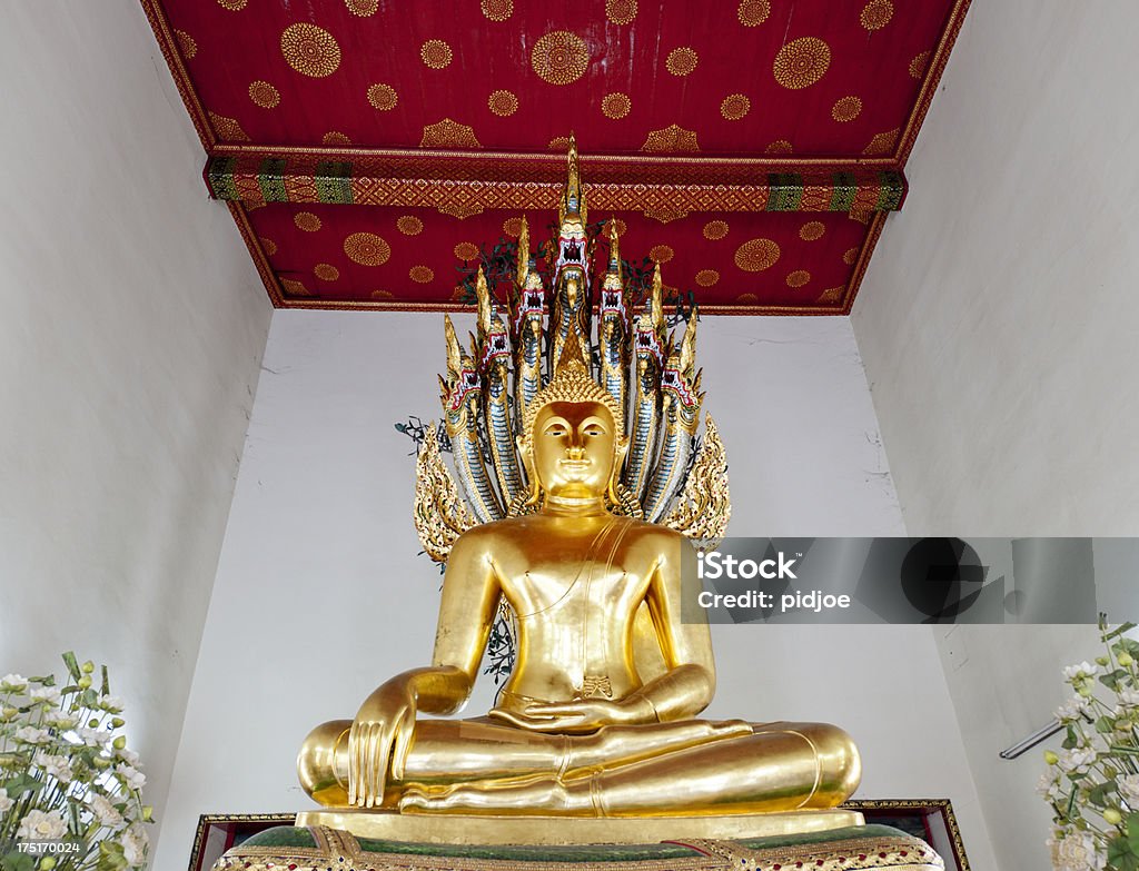 gold Buddha-Statuen im Wat Arun-Tempel Bangkok, Thailand - Lizenzfrei Asiatische Kultur Stock-Foto
