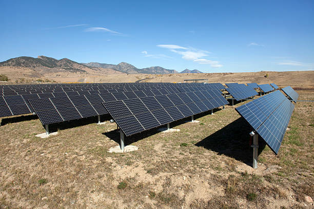 istock Solar panels and Rocky Mountains Colorado 175170247