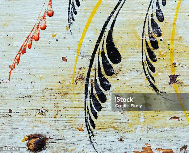 Antico Dipinto Pennellate Elaborato Motivo Floreale - Fotografie stock e altre immagini di Arte