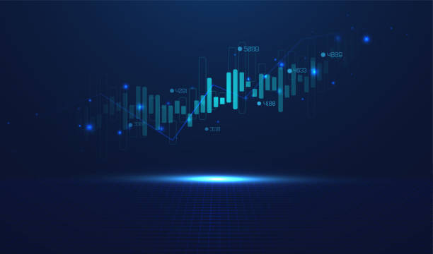 stockillustraties, clipart, cartoons en iconen met abstract infographic visualization. - effectenbeurs