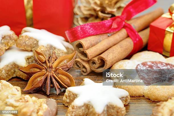 Close Up Of Christmas Cookies Stock Photo - Download Image Now - Anise, Christmas, Christmas Decoration