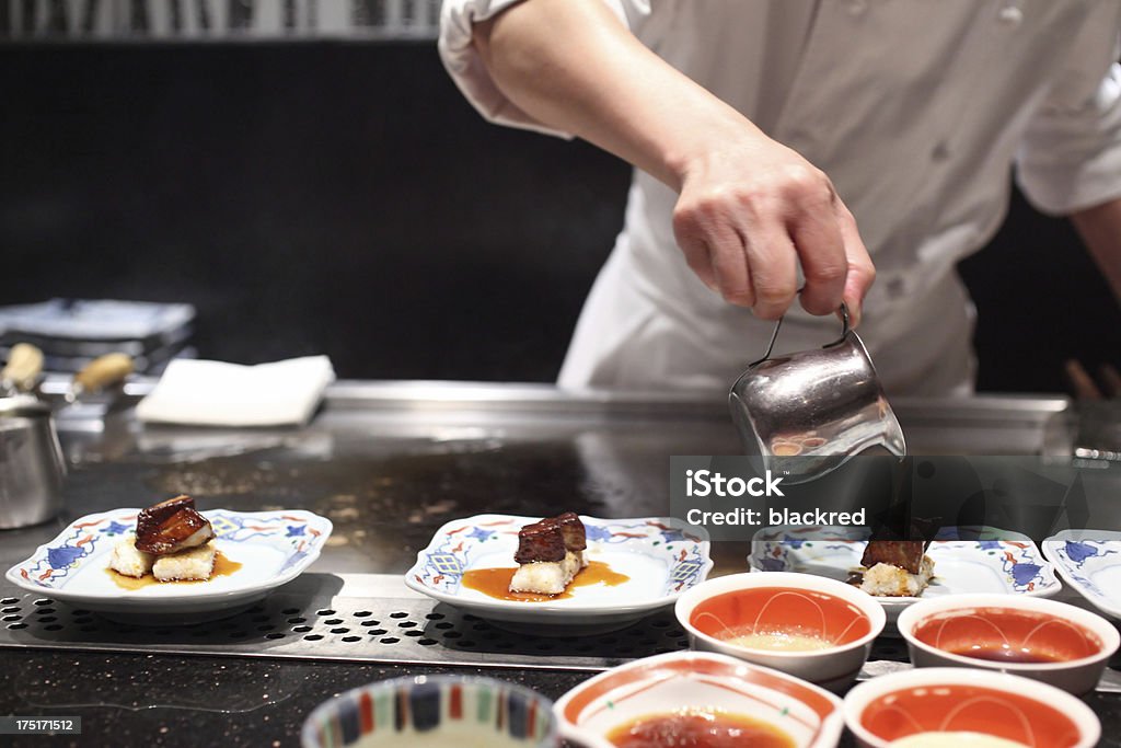 Teppan Yaki Foie Gras - Foto de stock de Arroz - Alimento básico royalty-free