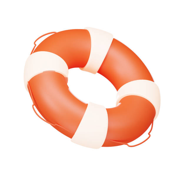 istock Lifebuoy Summerl 3d realistic render icon isolated on white background . Clipping path. 1751724149