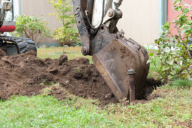 istock Digging up oil tank with excavator 175172489