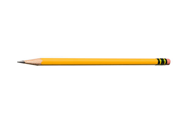 istock Horizontal long yellow pencil angled to viewer 175172660
