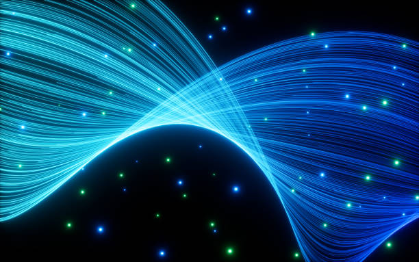 istock Abstract glowing particles trail, magic glow energy motion particles. 1751739047