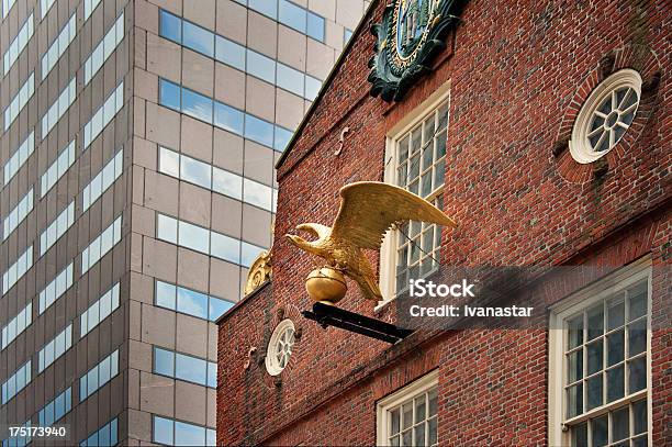 Casa Velha Do Estado Boston - Fotografias de stock e mais imagens de Capitólio do estado de Massachusetts - Capitólio do estado de Massachusetts, Massachusetts, América do Norte