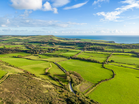 Road to village of Kimmeridge in Dorset