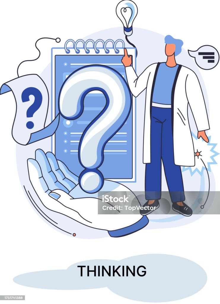 Problem Thinkin Image Problem Solving Concept Man Wondering Or Thinking Planning Or Pondering ...