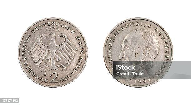Zwei Markmünze Deutschland 1975 Stockfoto und mehr Bilder von Deutsche Mark-Symbol - Deutsche Mark-Symbol, Geldmünze, Deutscher Geldschein