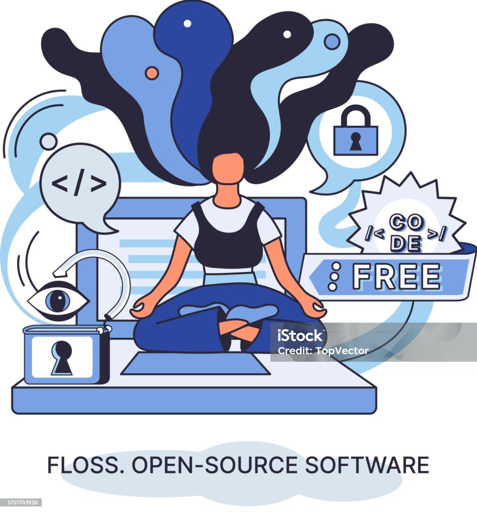 Floss Programm Floss Open Source Software Free Product Anyone Can Freely Redistribute ...