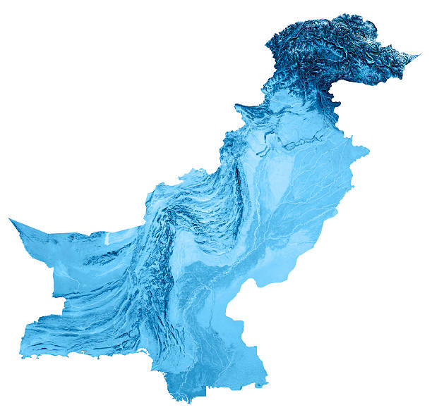 paquistão topographic mapa isolado - india map cartography topographic map imagens e fotografias de stock