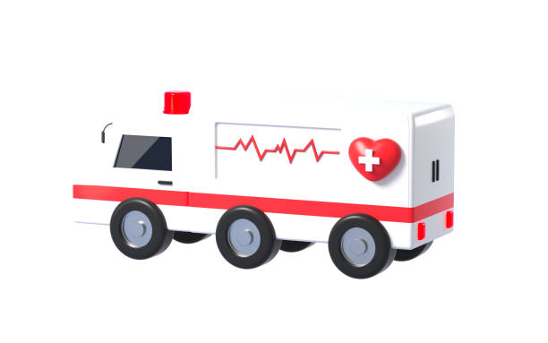 istock Ambulance in the white background, 3d rendering. 1751741953