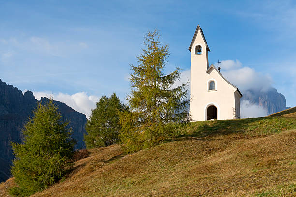 istock Little chapel in the Dolomites, Italy. 175174685