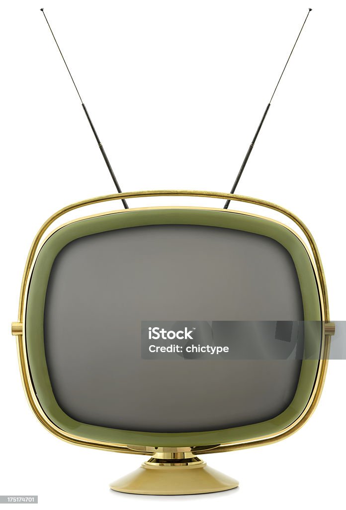 Antiga de televisão - Foto de stock de Televisor royalty-free